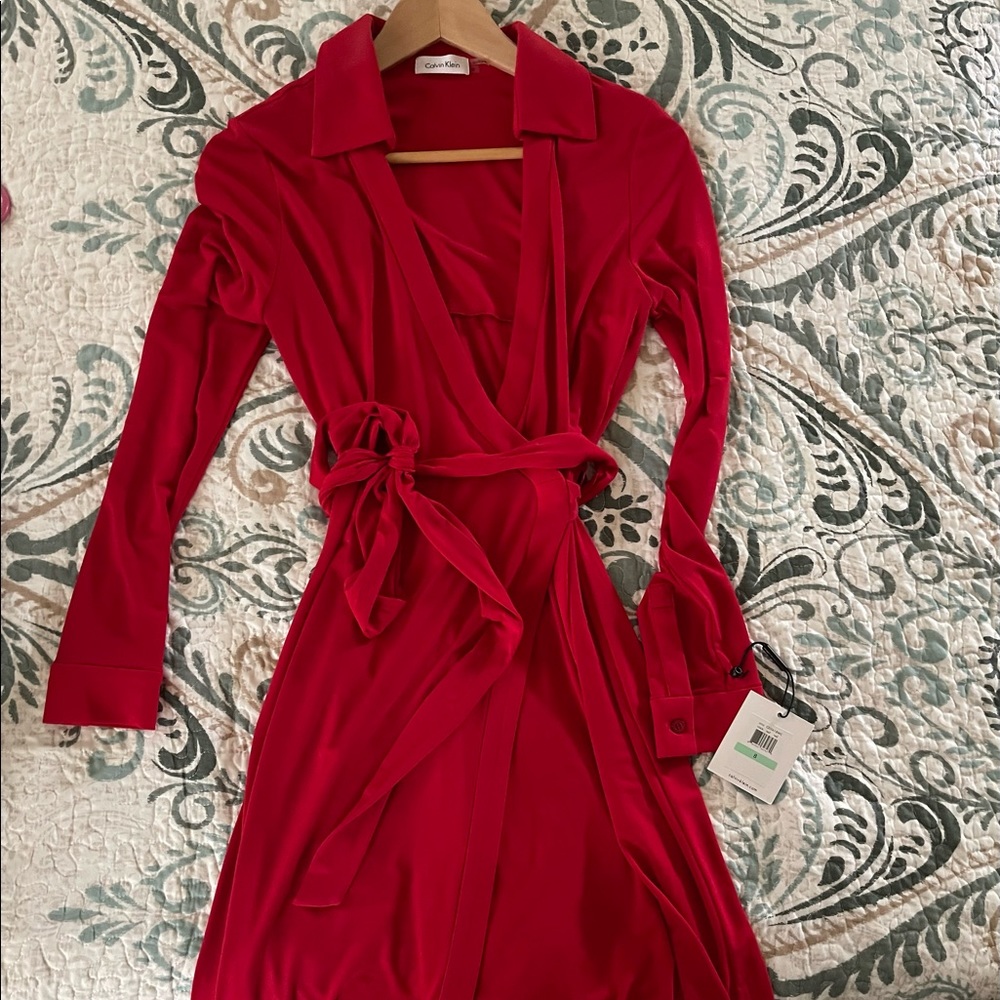 Calvin Klein Wrap Dress - Picture 3 of 6